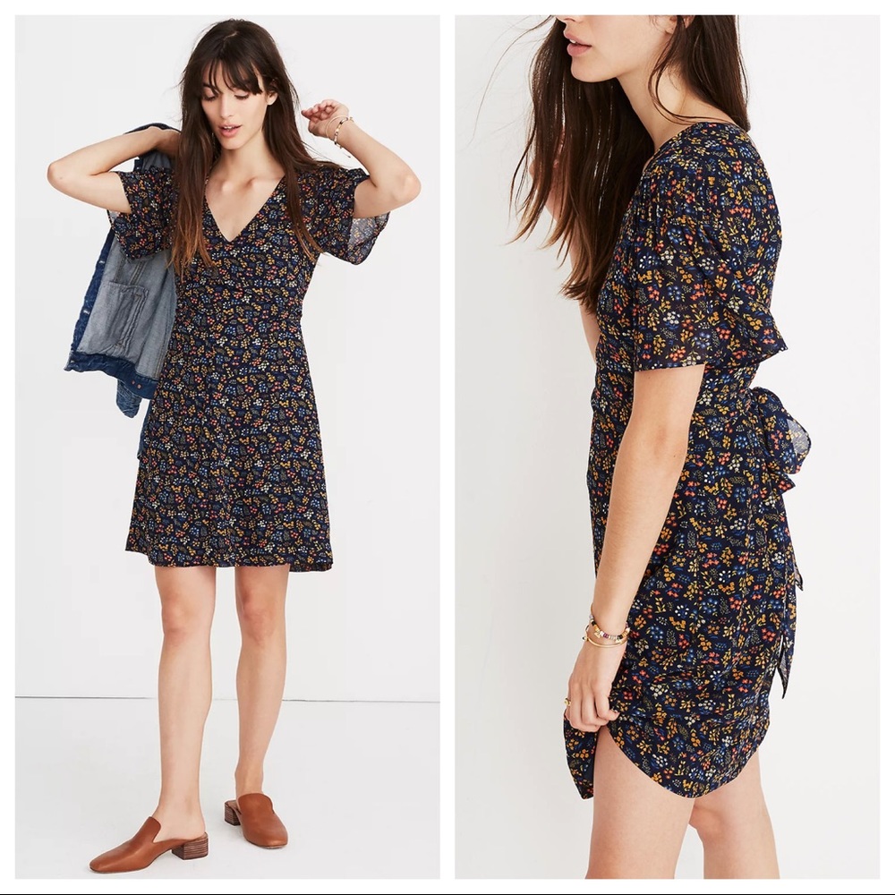 Madewell Cross Front Garden Party Mini Dress 00